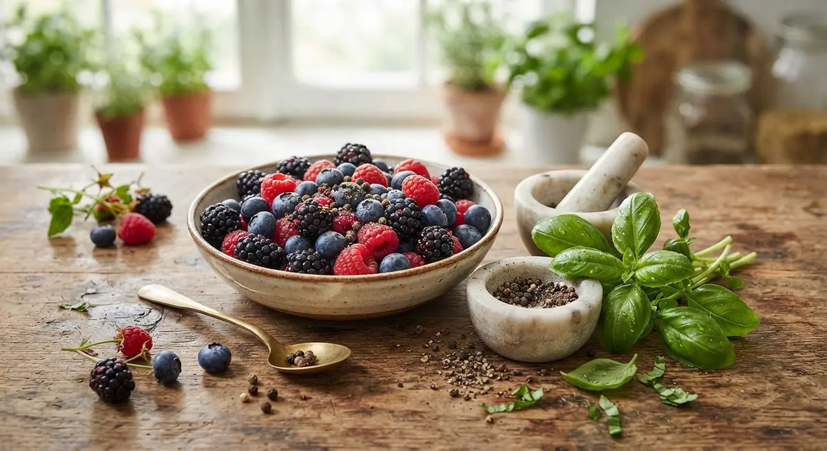 Berry and Spice: Pairing Fresh Berries with Black Pepper and Basil