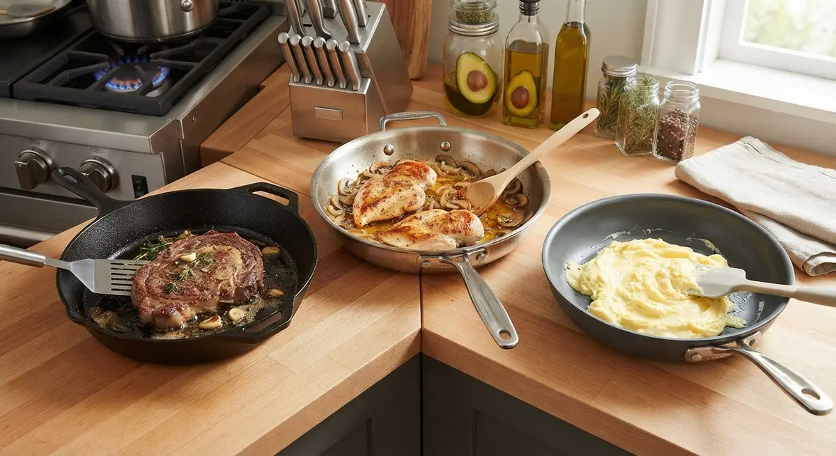 Cast Iron, Stainless, or Nonstick: Which Pans Do You Need?