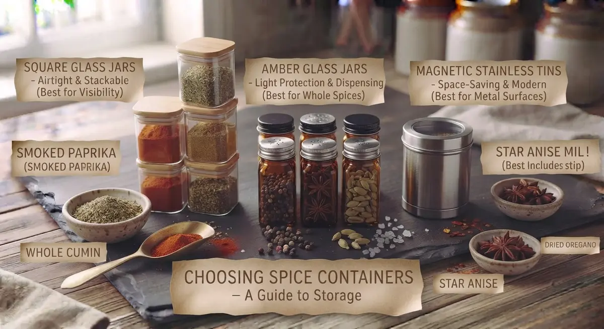 Choosing the Right Containers for Your Spice Stash