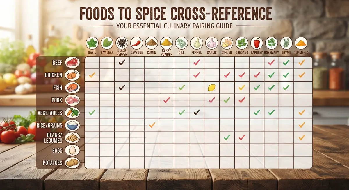 The Ultimate Cross-Reference: Matching 50 Common Foods to Their Ideal Spices
