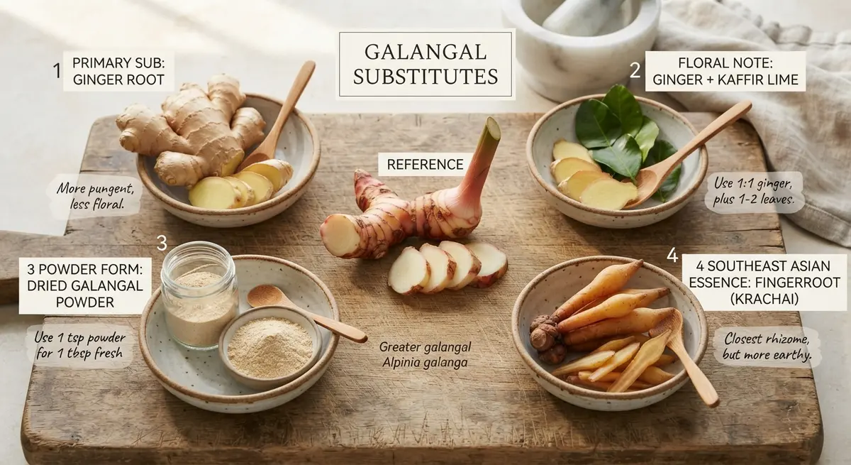 Galangal Substitutes for That Sharp, Piney Zing
