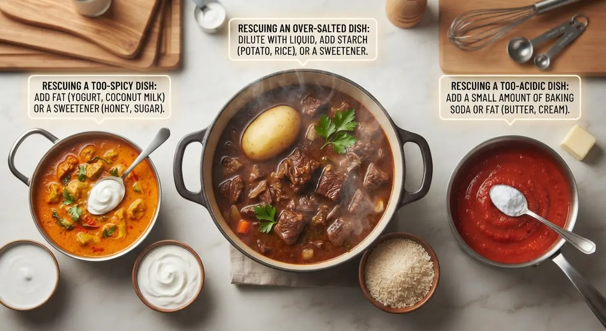 How to Rescue an Over-Salted, Too-Spicy, or Too-Acidic Dish
