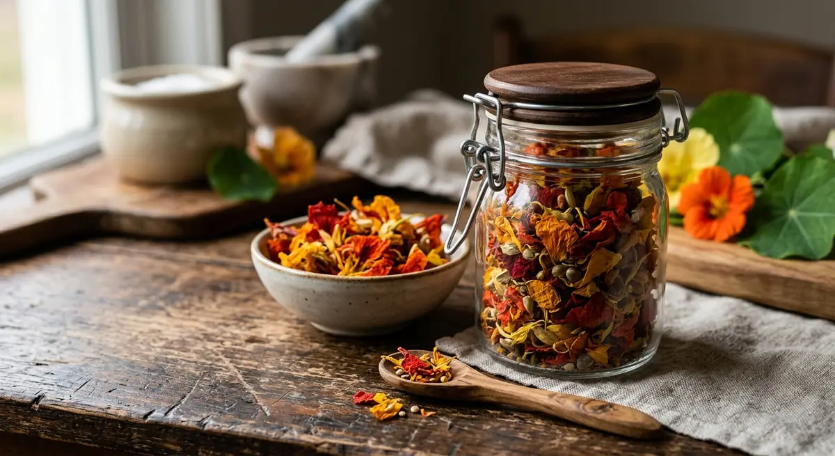 Dried Nasturtium Flowers: Flavor Profile, Health Benefits & Culinary Uses