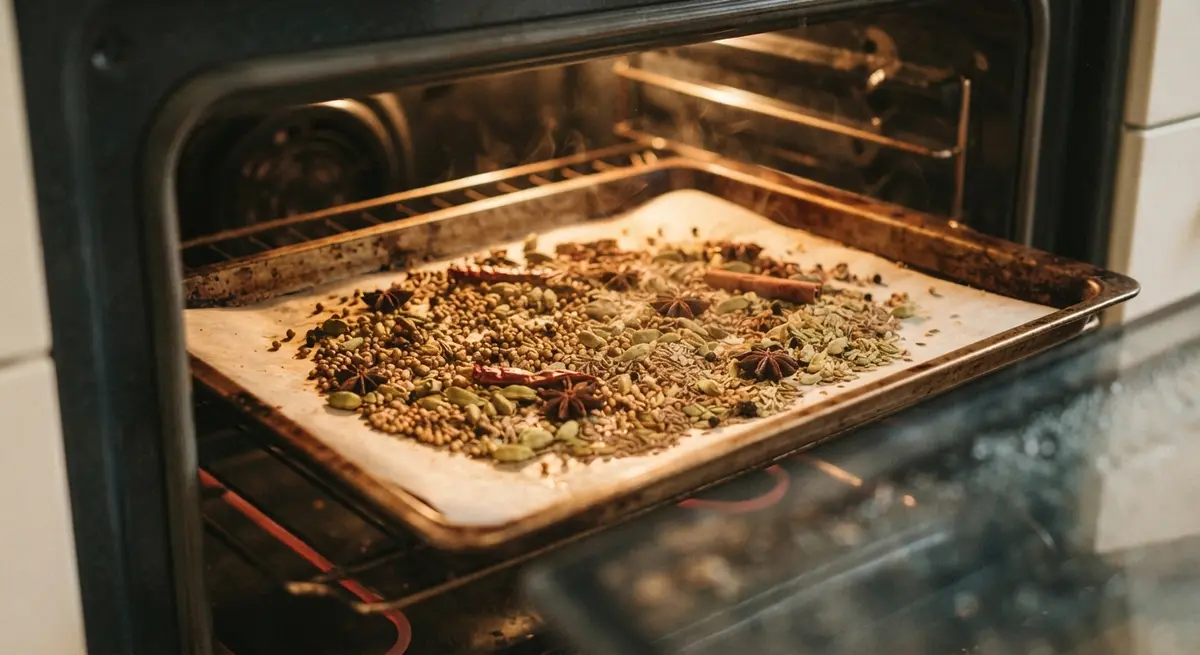 Oven-Roasting Spices for Steady, Gentle Depth