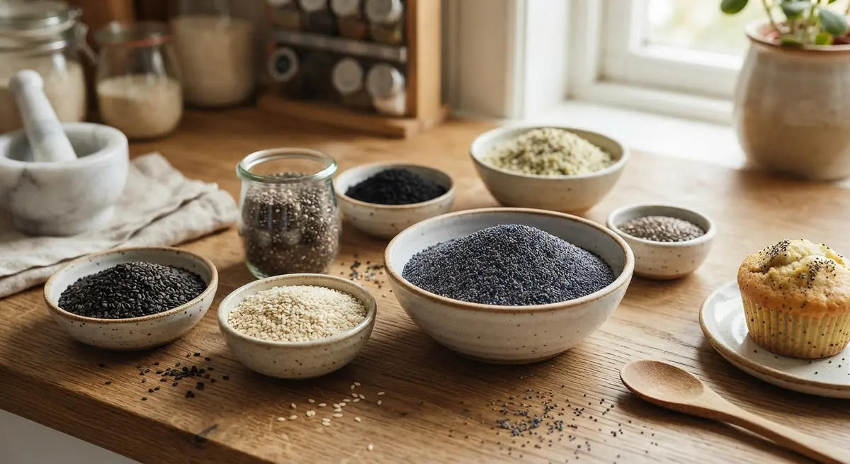 Poppy Seed Substitutes for Crunch and Tiny Blue Taste