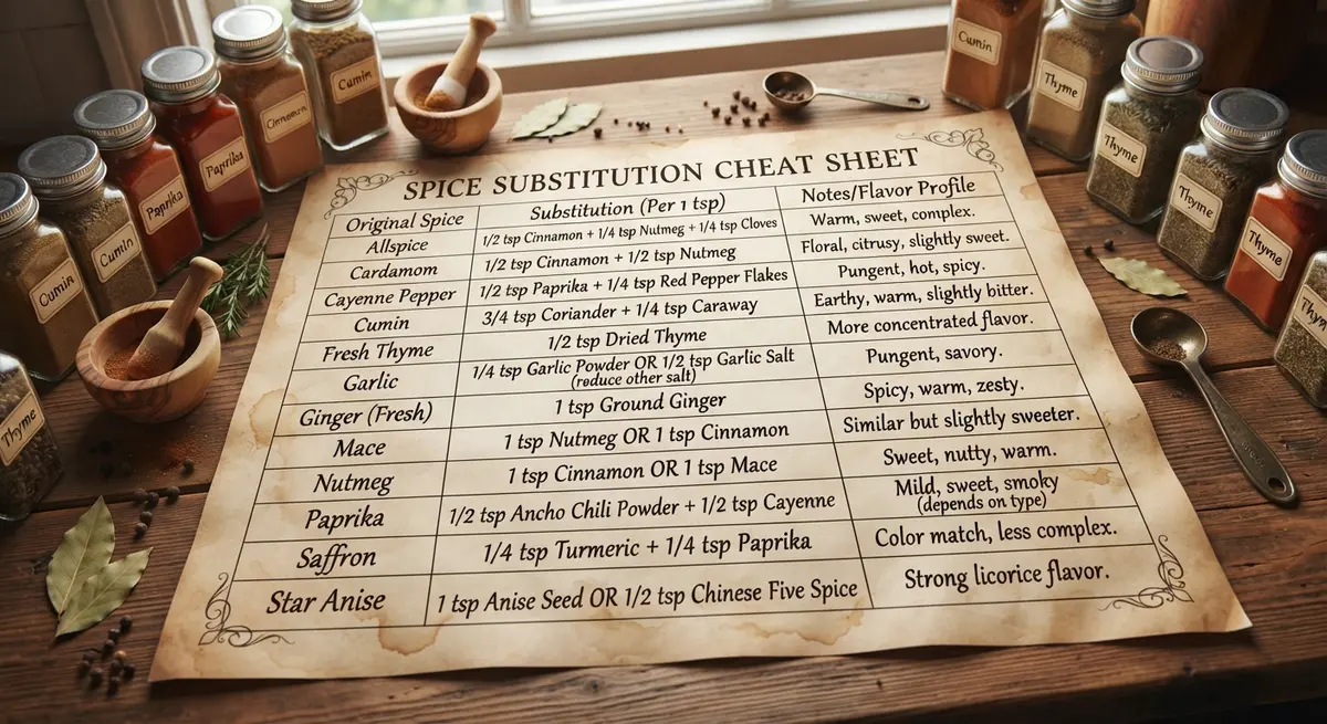 Your Spice Substitution Cheat Sheet for Every Crisis