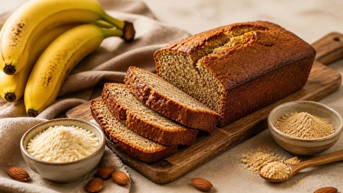 Almond Flour Banana Bread with Maca Root Powder