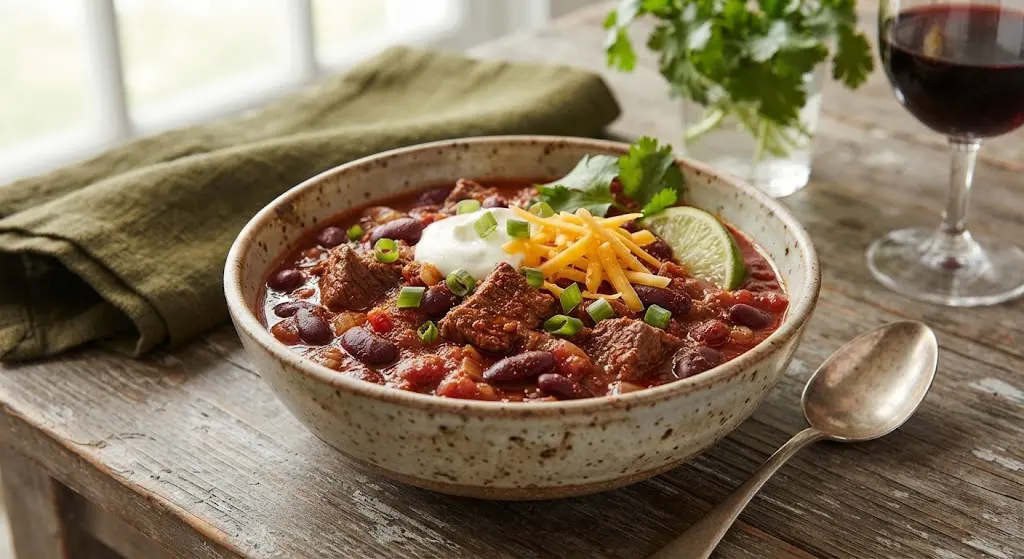 Traditional Beef Chili Con Carne with Red Kidney Beans & Peppers (Sugar-Free Sauce) (Low GI)