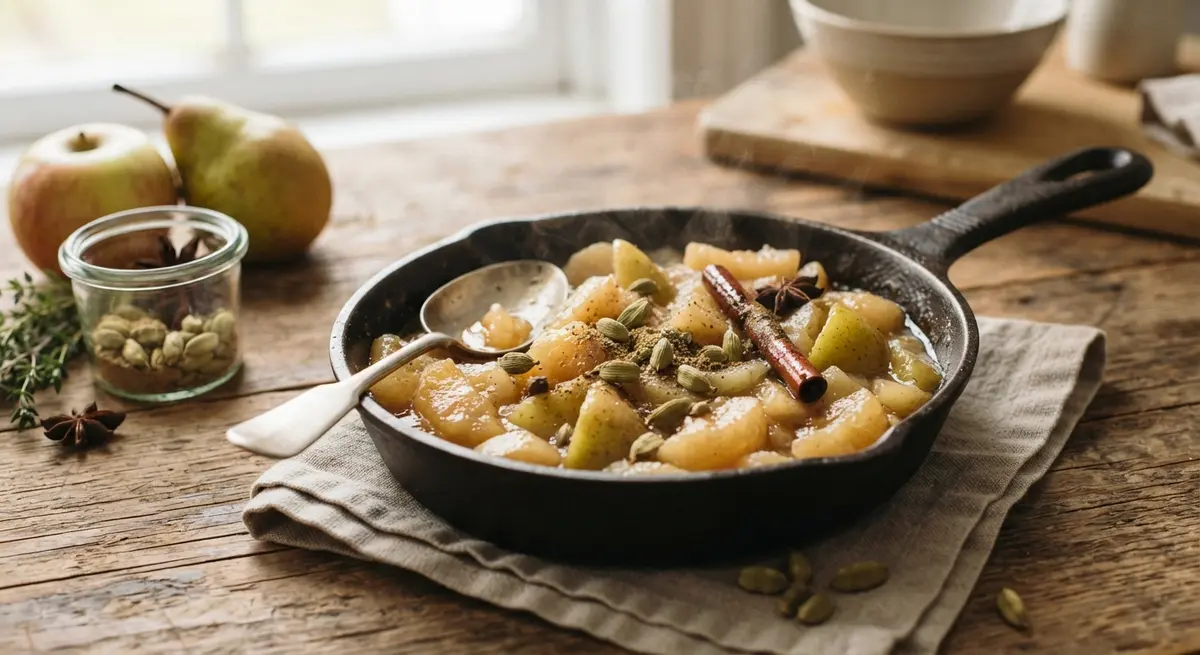 Cardamom Apple & Pear Compote (No Added Sugar) (Heart-healthy dessert)