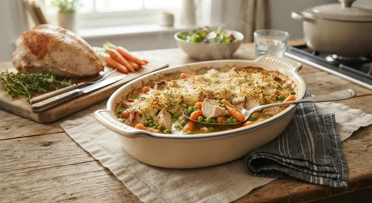 Casserole Turkey Breast with Tiny Green Peas and Baby Carrots (Tender, low-irritant vegetables)