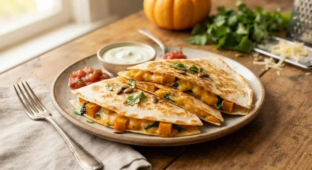 Cheesy Hidden-Pumpkin Quesadillas