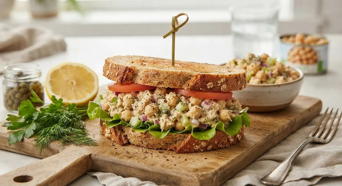 Chickpea Tuna-Style Salad Sandwich