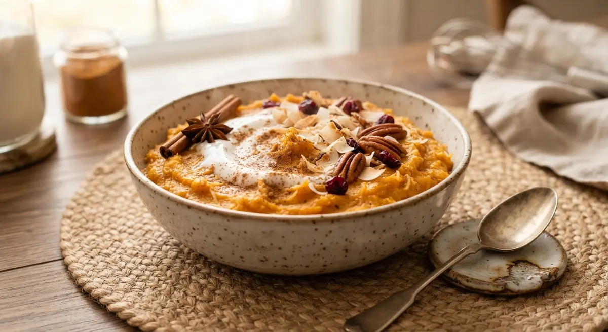 Sweet Potato Mash with Coconut Milk & Pumpkin Spice (Hormone-Balancing Side)