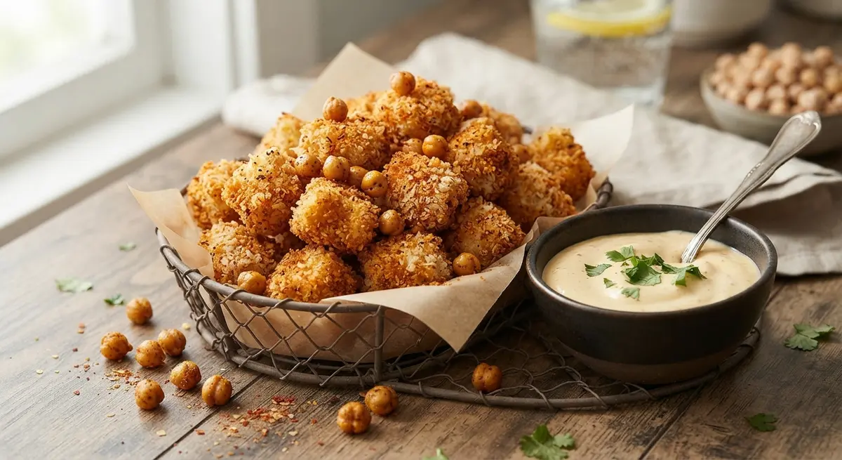 Crispy Chickpea Popcorn Bites