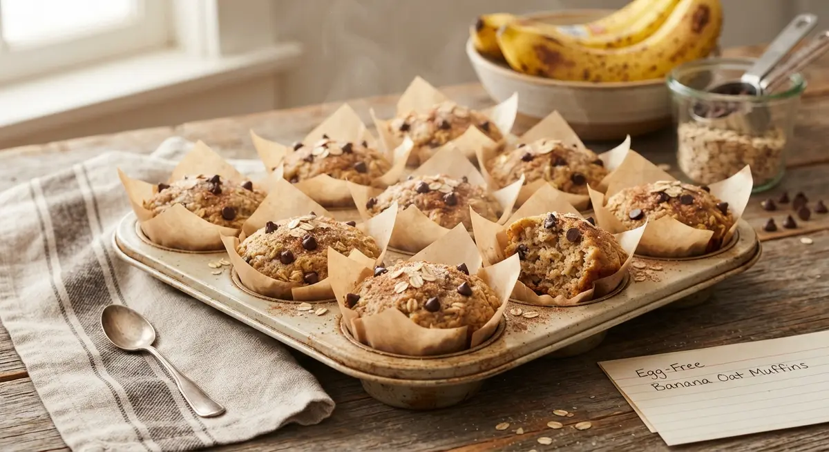 Egg-Free Nut-Free Banana Oat Muffins