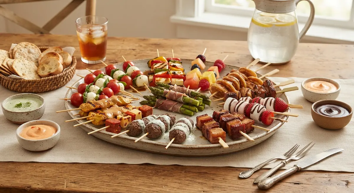 Everything-on-Sticks Snack Dinner Plate