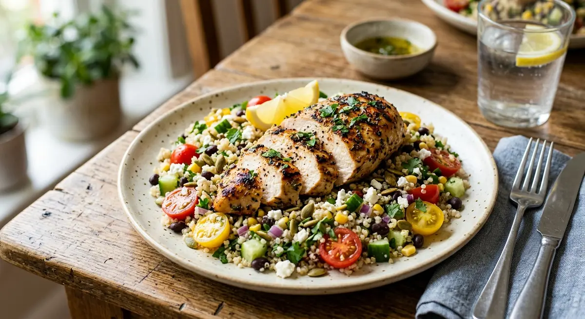 Grilled Chicken Breast with Quinoa Salad
