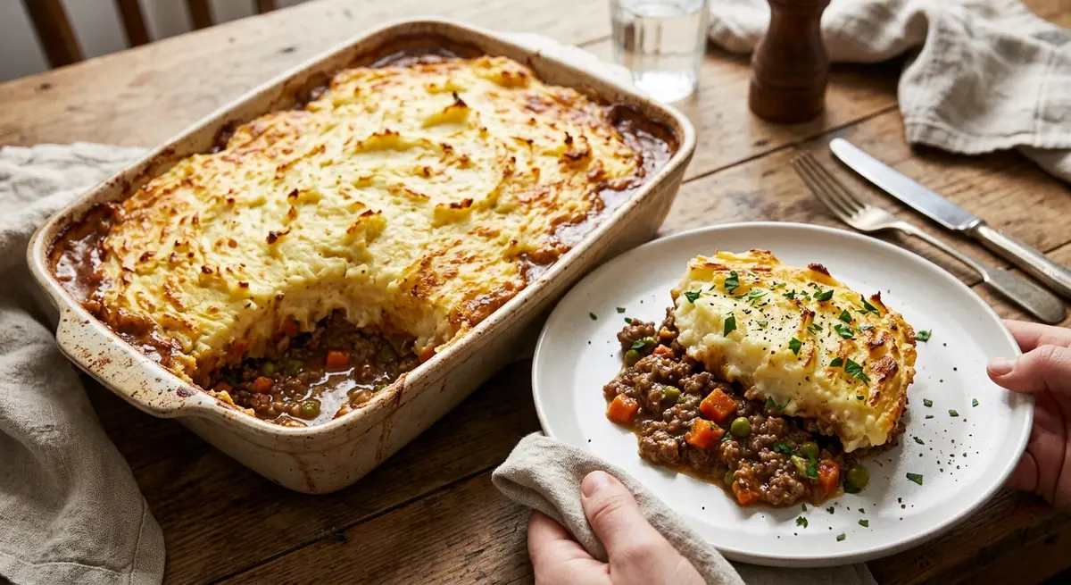 Ground Beef Shepherd's Pie with Milk-Free Mashed Potatoes (Made with Onion-Free Broth) (Zero bloating)
