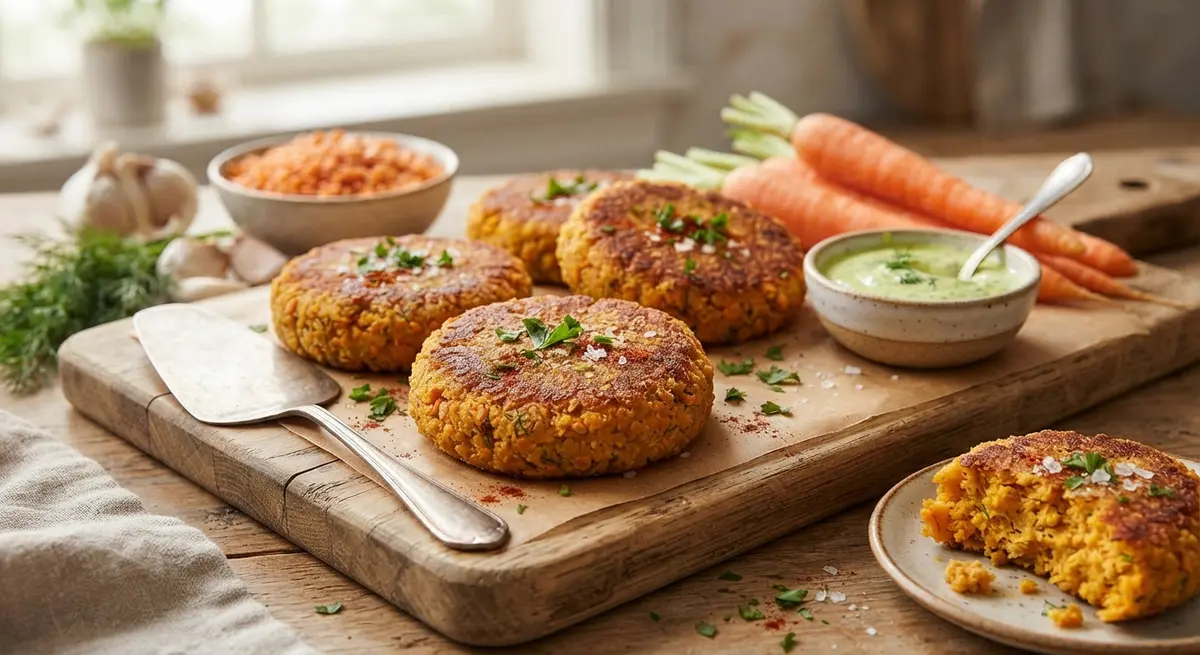 Hidden Lentil and Carrot Burger Patties