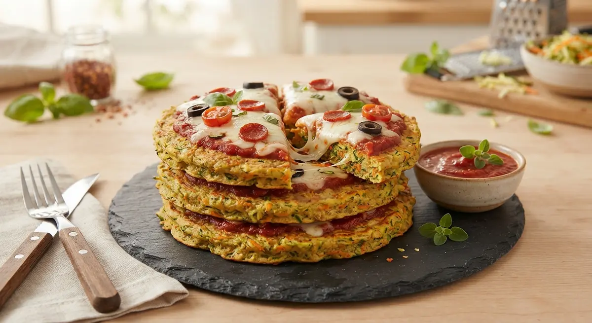 Hidden-Veggie Pancake Pizzas