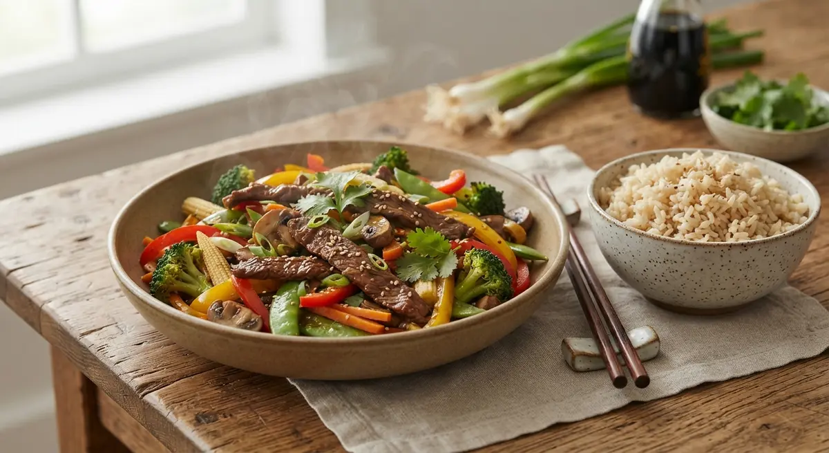 Lean Beef Stir-Fry with Brown Rice