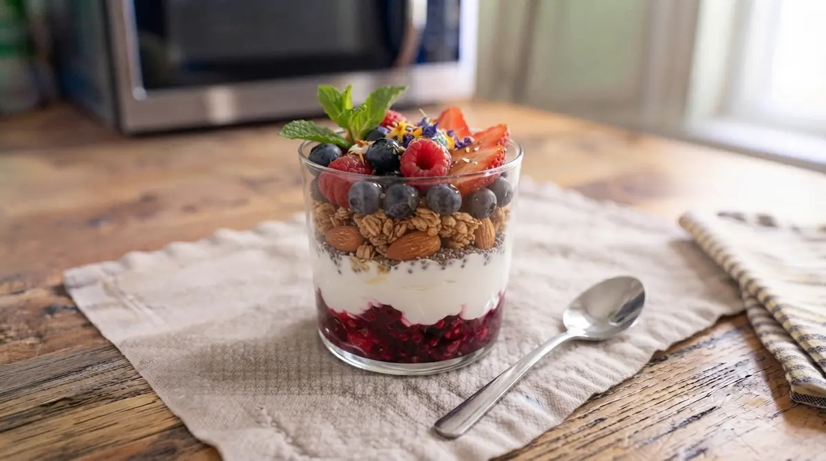 No-Cook Berry Yogurt Crunch Cup