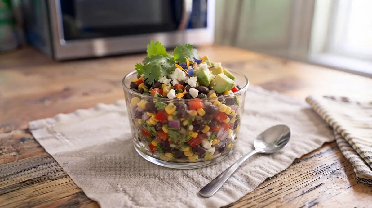 No-Cook Black Bean and Corn Salad Bowl
