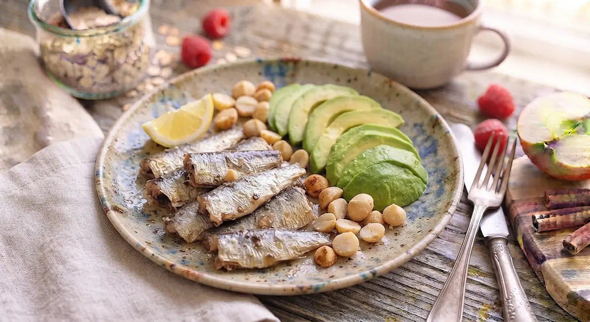 Sardines, Avocado & Macadamia Plate in Macadamia Oil (A Guide to Omega-7s)