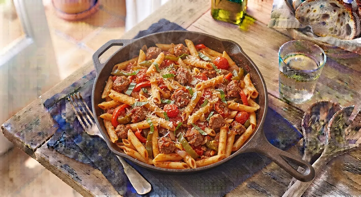 One-Pan Sausage and Peppers Pasta
