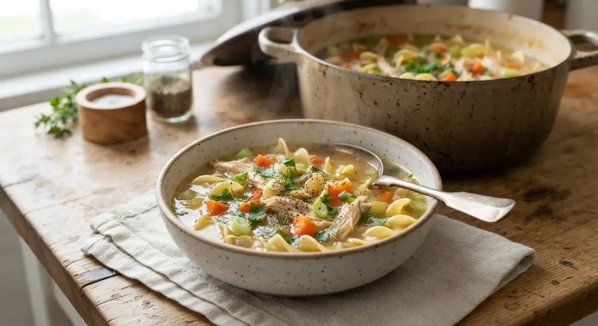 One-Pot Chicken Noodle Soup for One