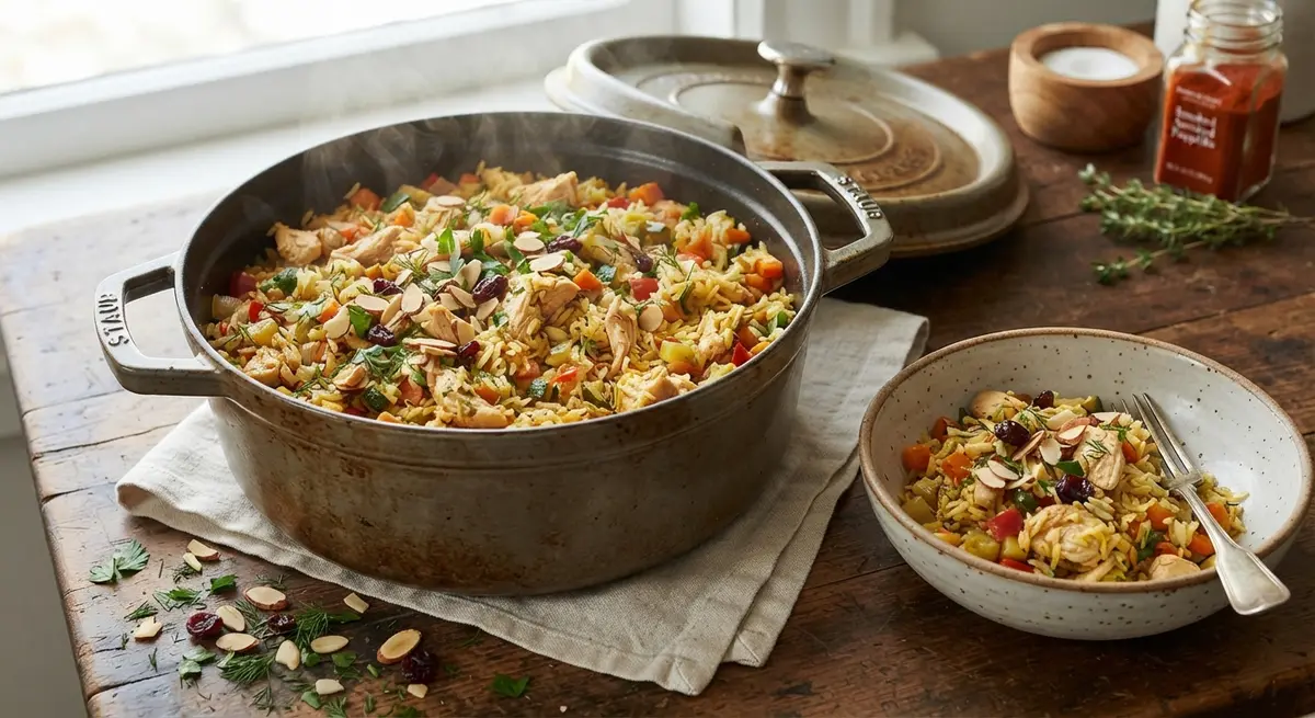 One-Pot Hidden-Veggie Chicken Pilaf