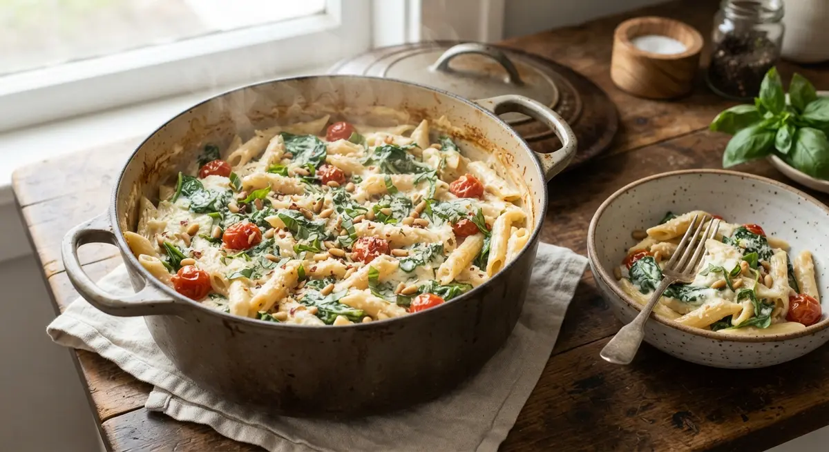 One-Pot Spinach and Ricotta Pasta