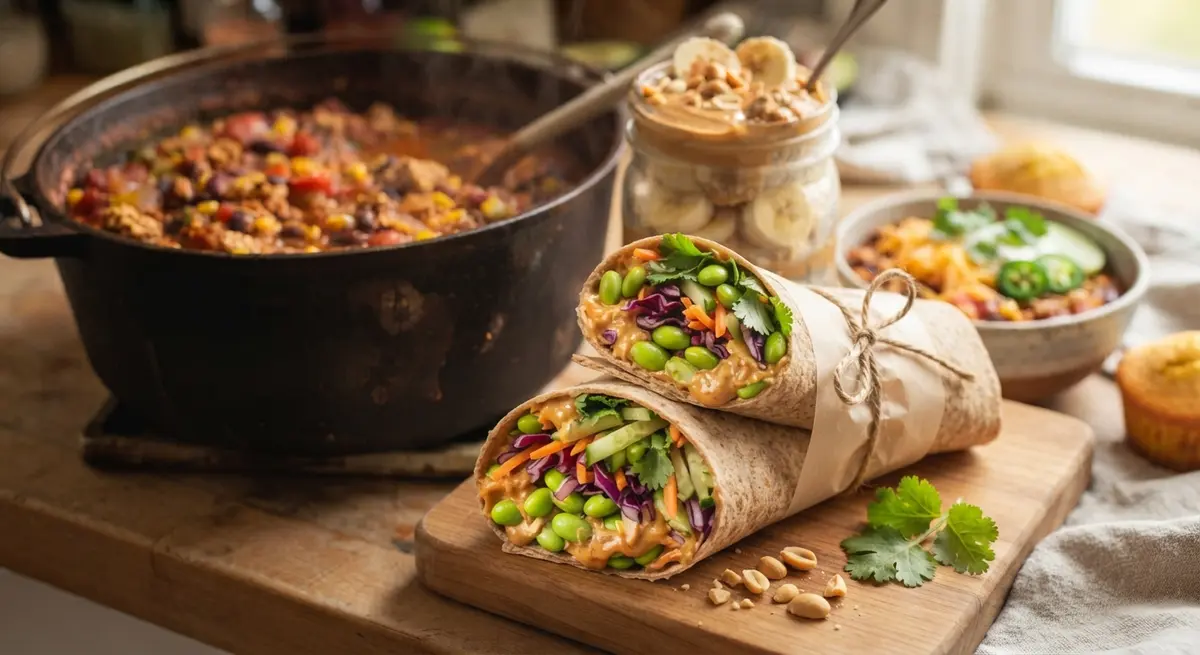 Peanutty Edamame Power Wrap