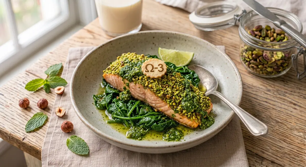 Wild Salmon with Pistachio Crust (Omega-3s for Vascular Health)
