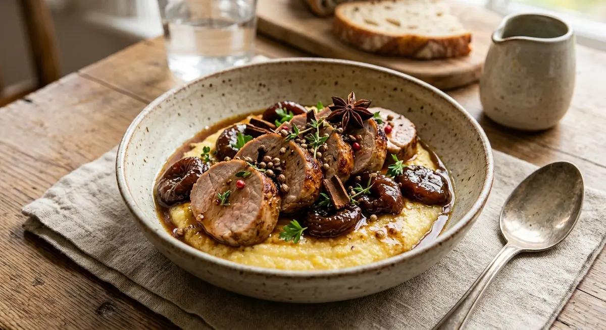 Pork Tenderloin with Prunes & Mild Spices (No Added Salt) (Dried fruit antioxidants)