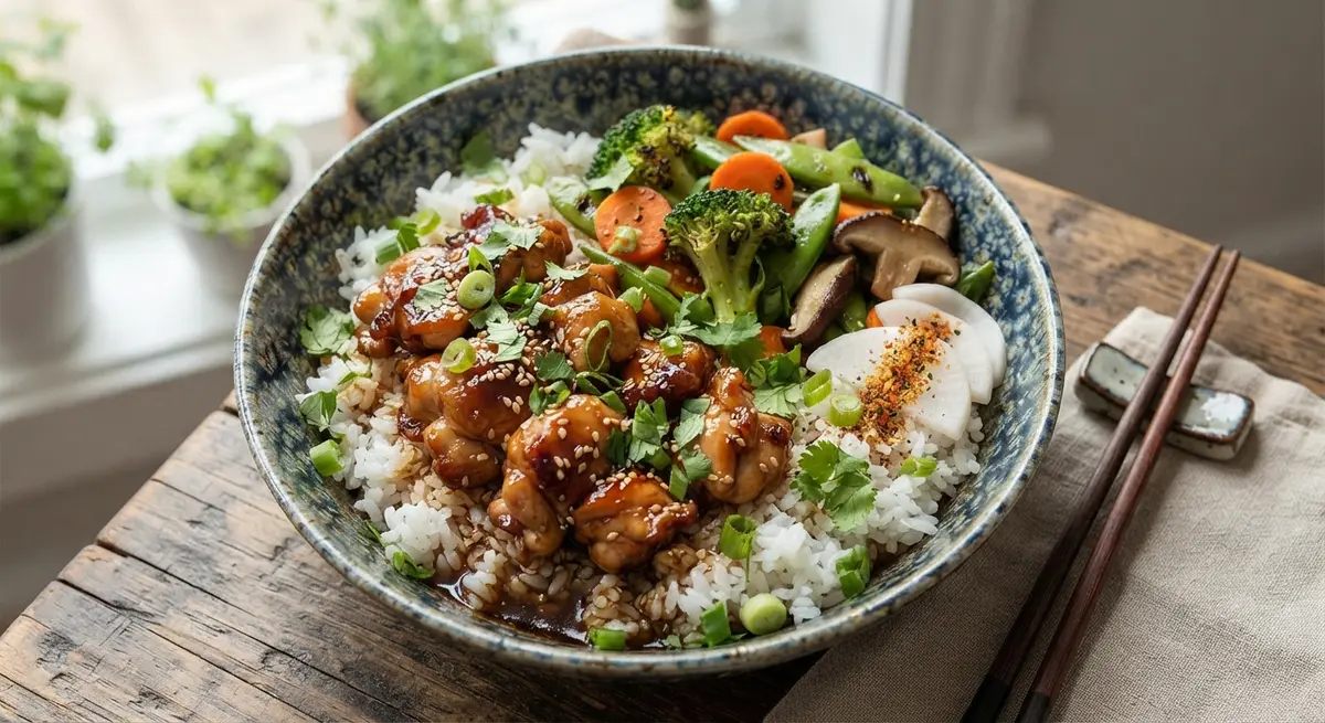 Rice Cooker Chicken Teriyaki Bowl