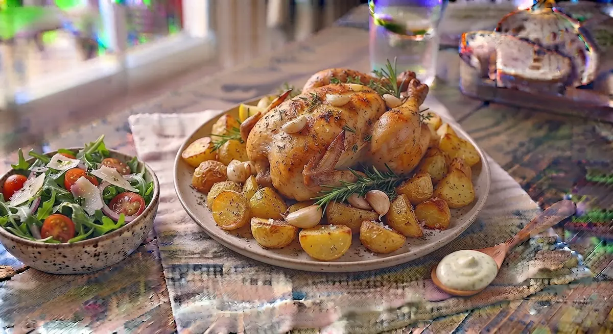 Roasted Chicken with Roasted Potatoes