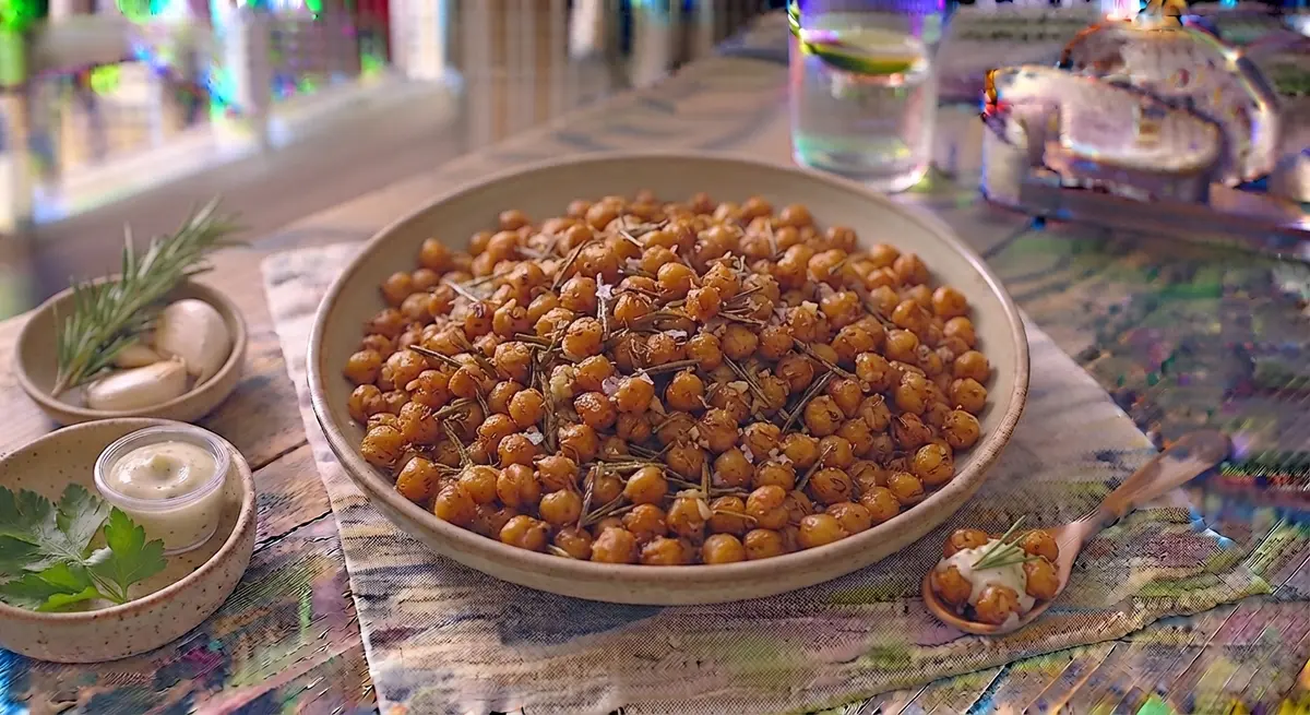 Rosemary and Garlic Roasted Chickpeas: Crunchy Snacks for Sustained Energy