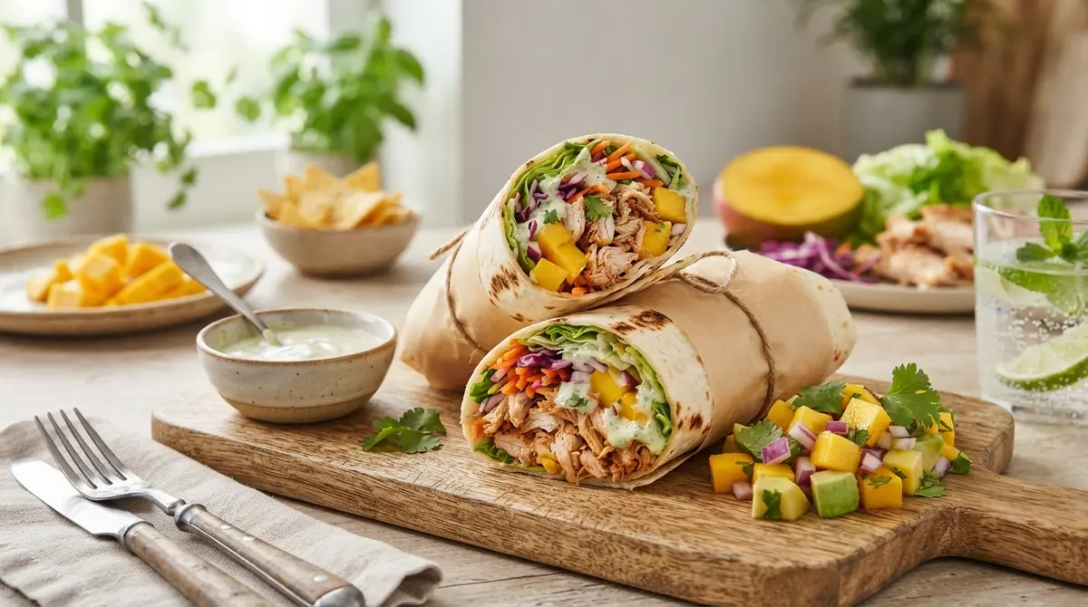 Rotisserie Chicken and Mango Wrap