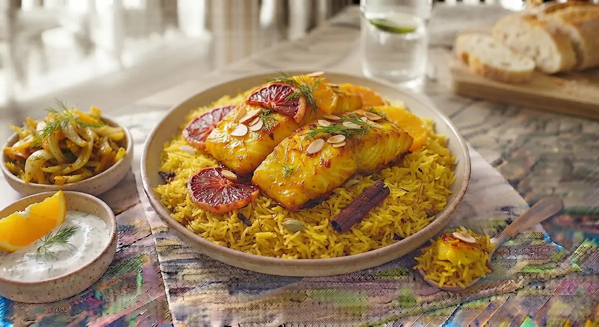 Saffron and Orange Roasted Cod: Mood-Enhancing Seafood for Date Night