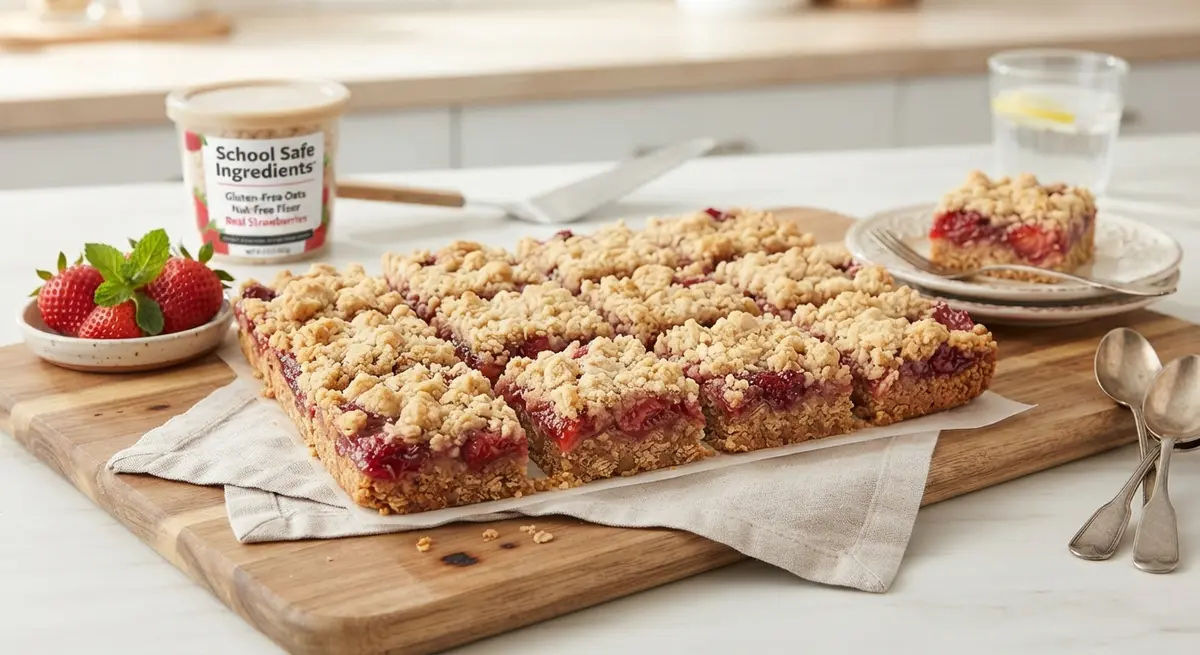 School-Safe Strawberry Oat Bars