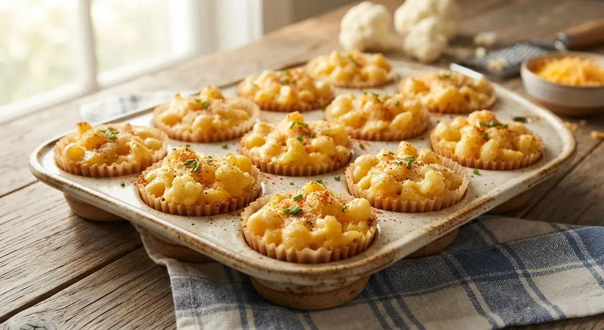Sneaky Cauliflower Mac & Cheese Cups