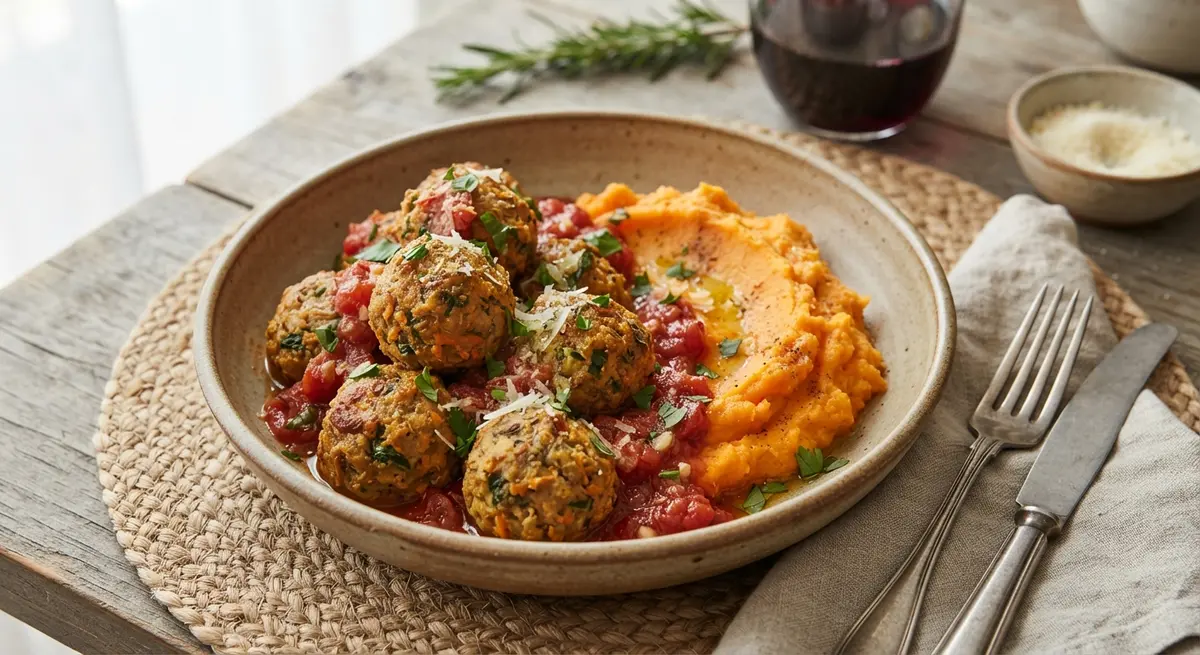 Sneaky Veggie Meatballs with Sweet Potato
