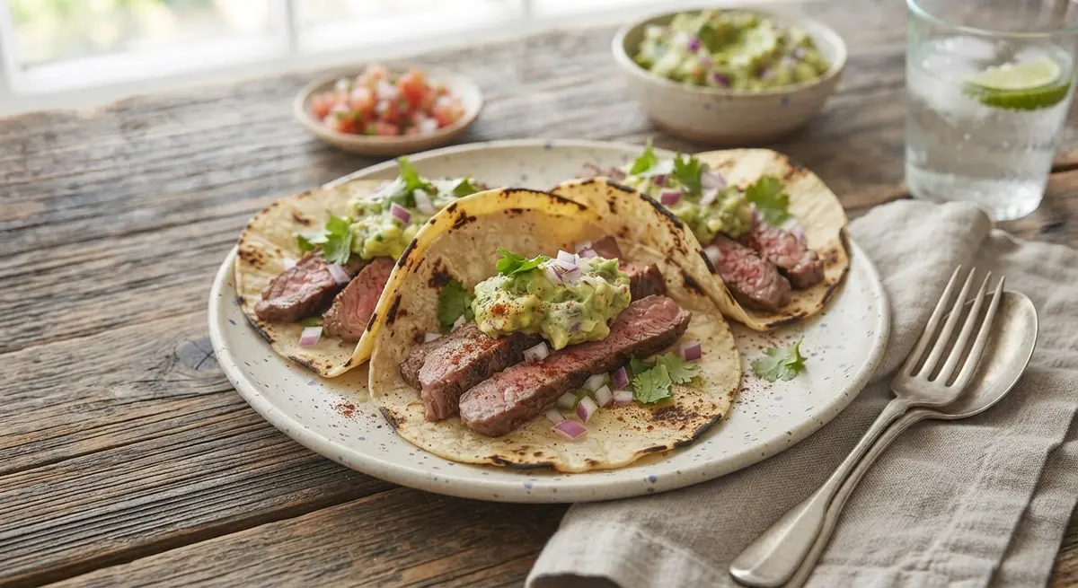 Steak Tacos with Guacamole