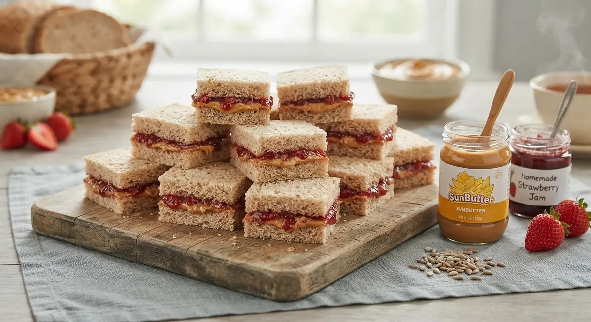 SunButter and Jam Sandwich Squares