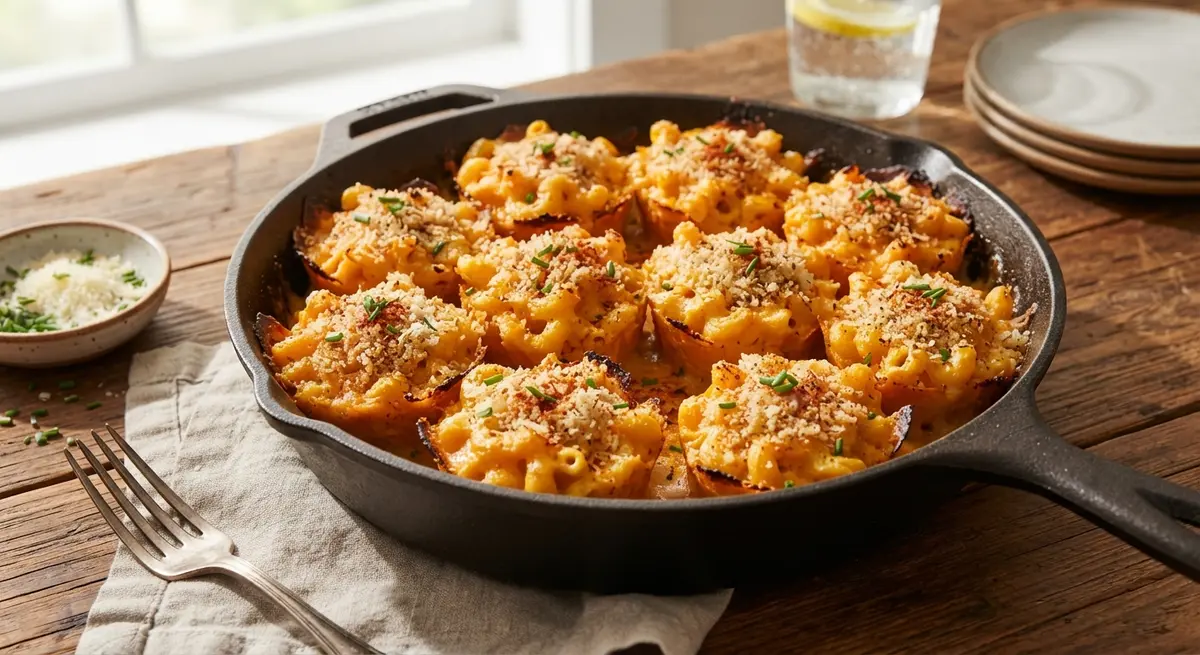 Sweet Potato Mac and Cheese Cups