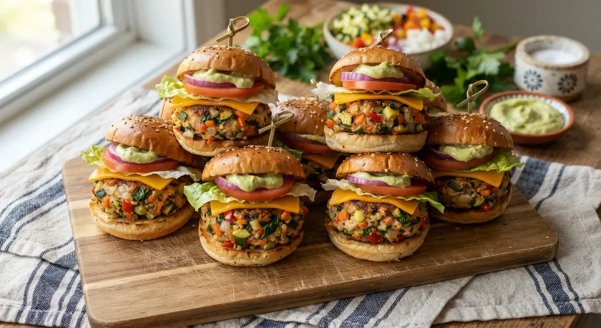 Veggie-Packed Turkey Mini Burgers