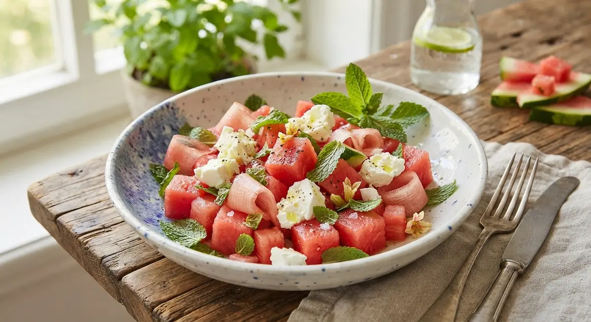 Watermelon, Feta & Mint Salad (Citrulline for Circulation)